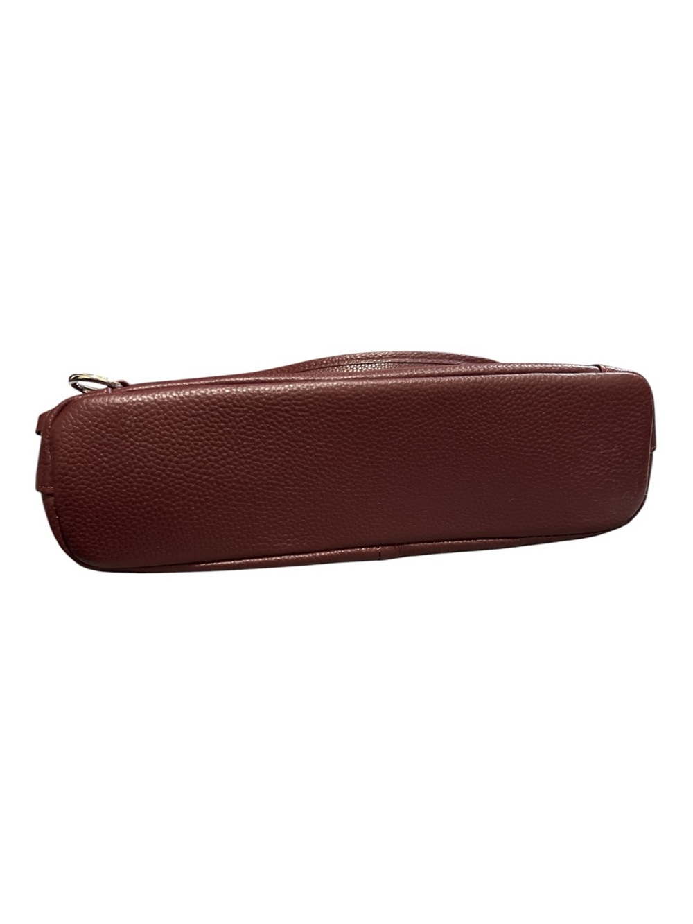 Befen Pebbled Leather Shoulder Bag in Burgundy Red - Picture 9 of 16